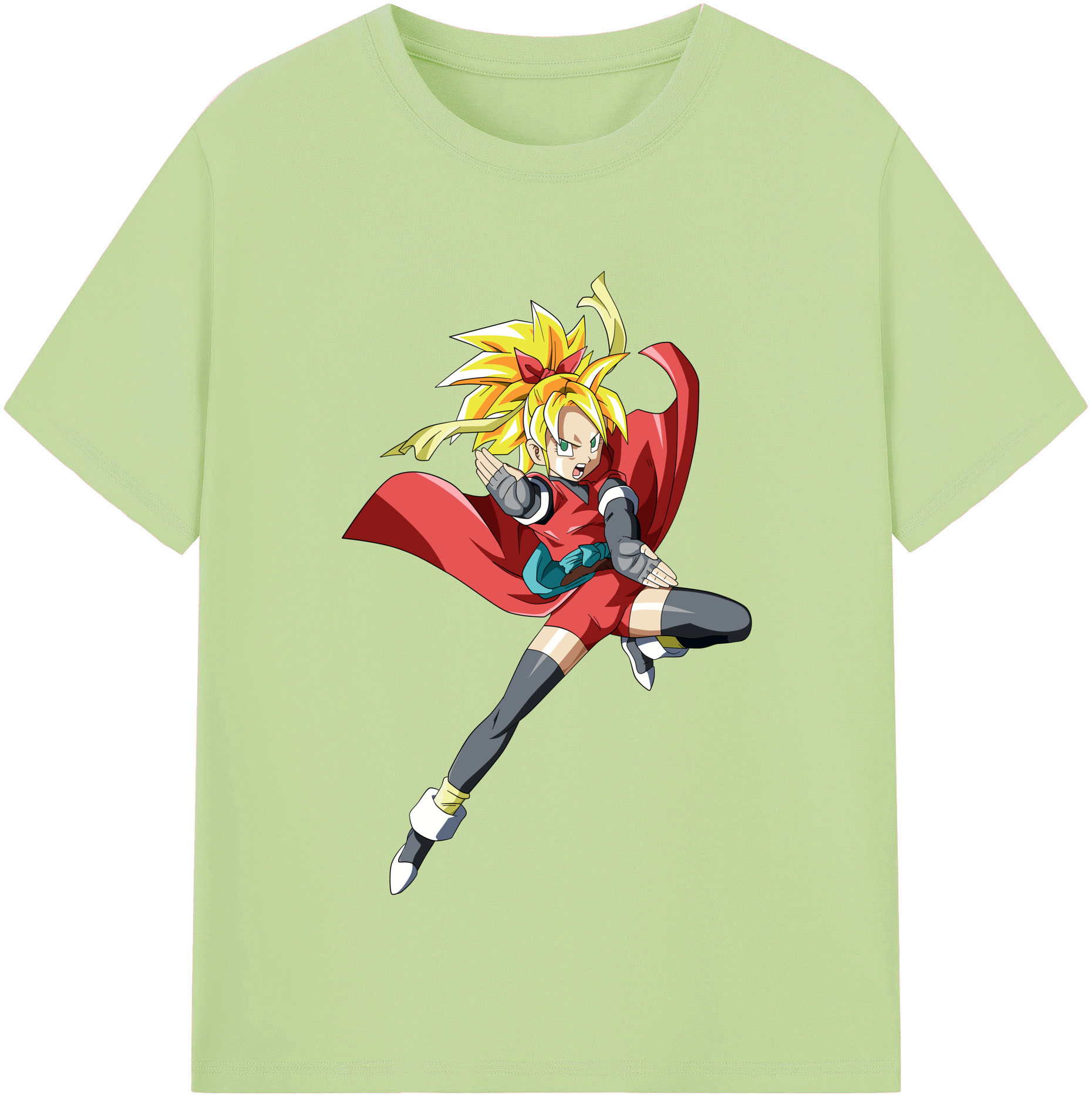 （画像用） ドラゴンボール カリフラ DRAGON BALL Caulifla 綿100％半袖Tシャツ（フロントプリント）